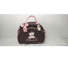 Kit de Bolsas para Menina Marrom com  Rosa - 41437