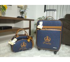 Kit Bolsa Bebê com nome Azul Marinho - 41811