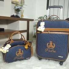 Kit Mala e Bolsa Maternidade Customizada