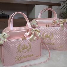 Lindas Malas Rosa Maternidade Personalizadas